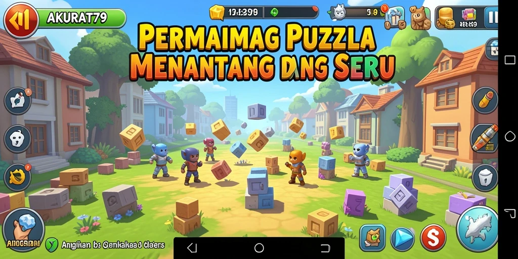 Tampilan gameplay seru dari game Puzzle AKURAT79.