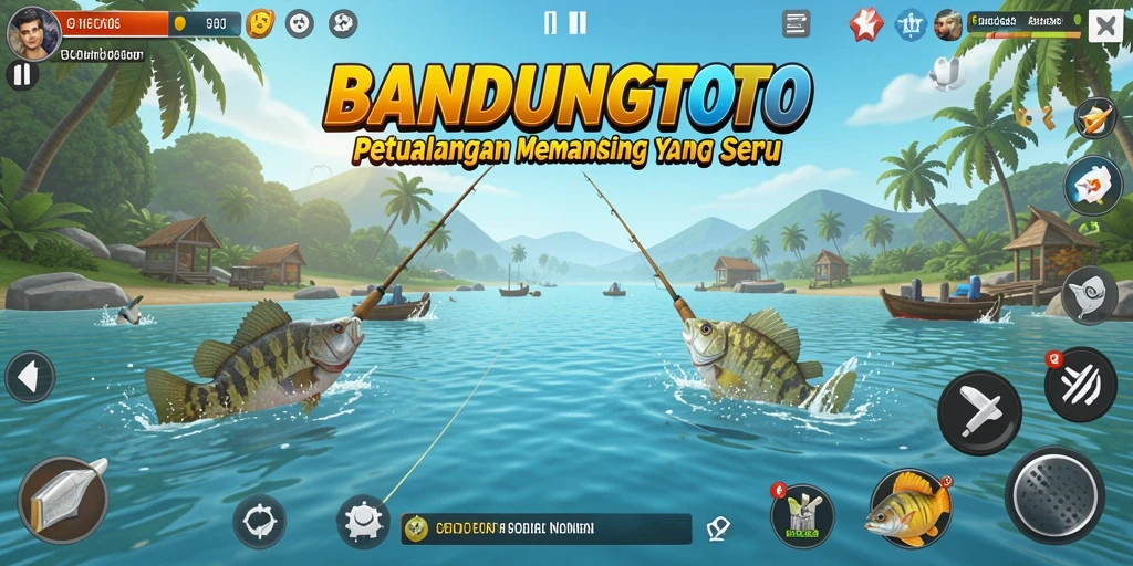 Screenshot gameplay BANDUNGTOTO menampilkan suasana memancing yang mendebarkan.