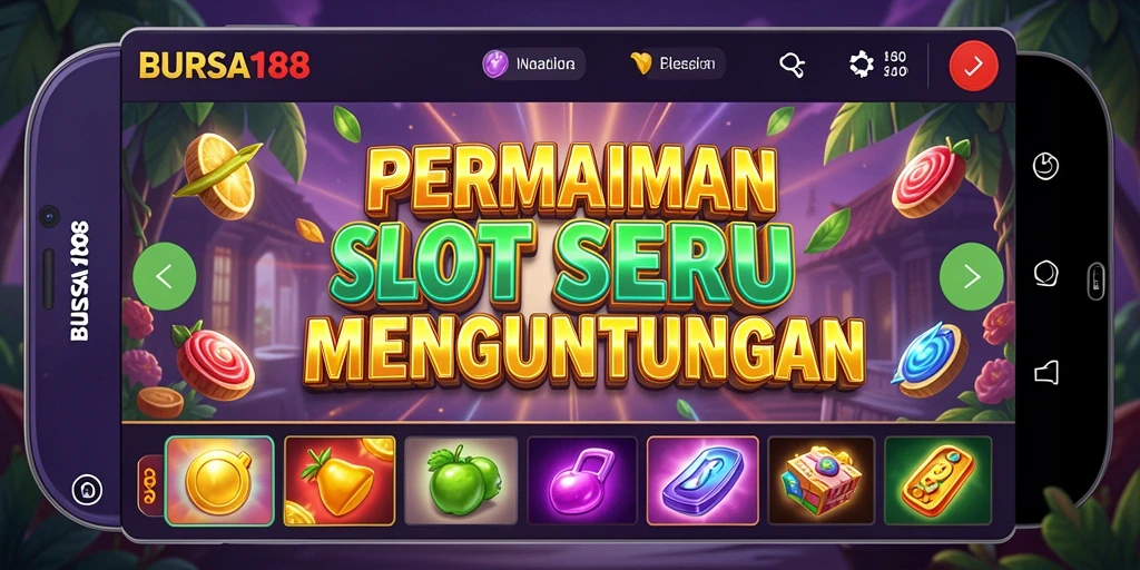 Tampilan menarik dari gameplay Slot BURSA188 yang seru.
