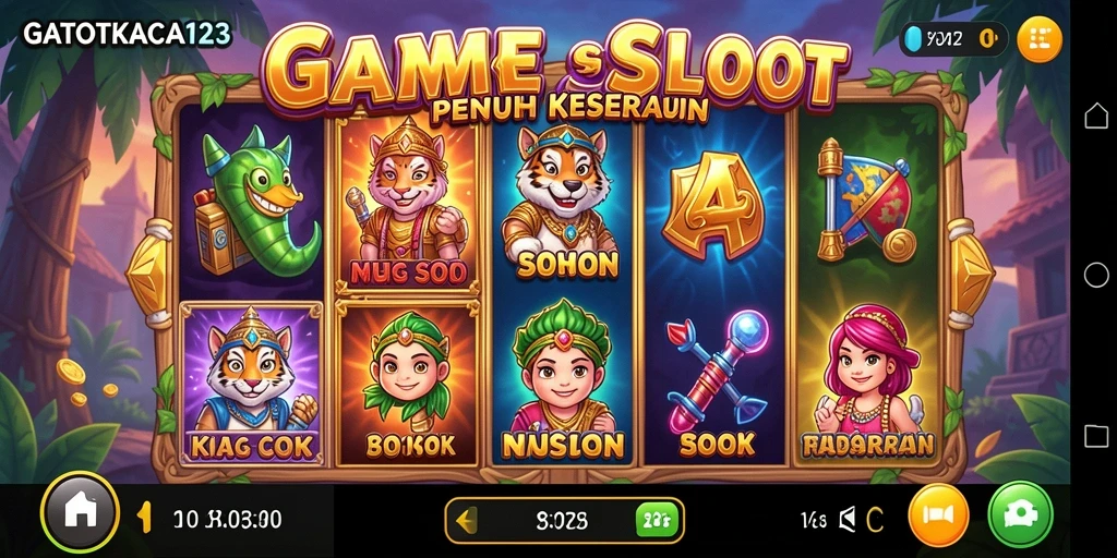Tangkapan layar GATOTKACA123 menunjukkan aksi seru dari gameplay Slot.