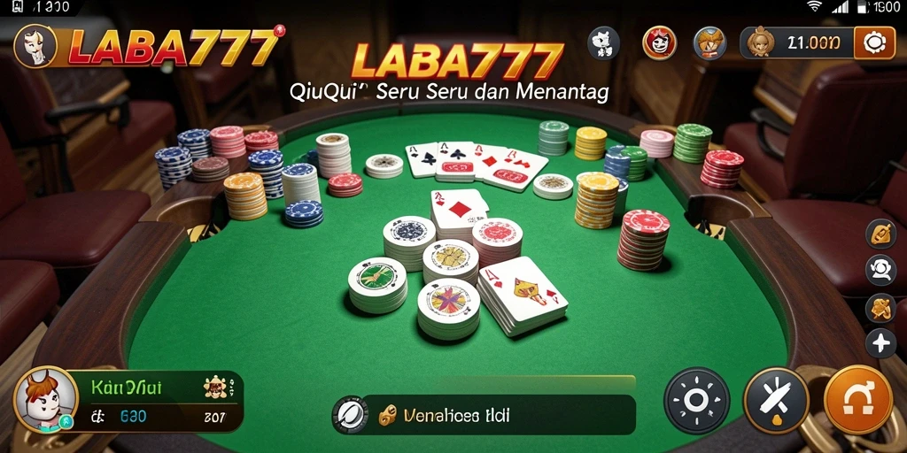 Tampilan menarik permainan QiuQiu LABA777 dengan gameplay seru.
