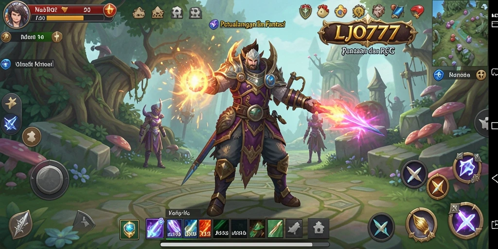 Tampilan gameplay LJO777 dengan action RPG yang seru.