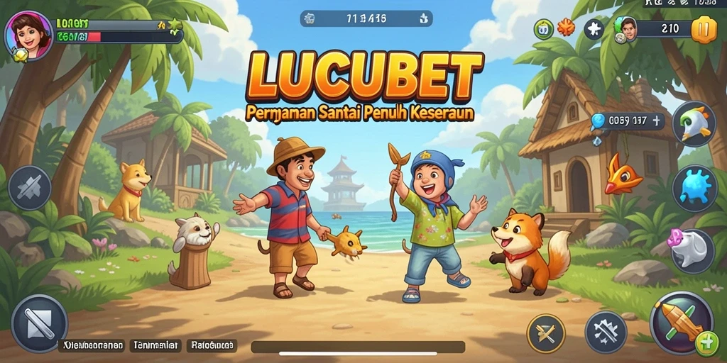 Tampilan gameplay LUCUBET yang penuh warna dan menarik.