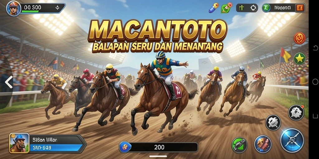 Screenshot gameplay balapan seru di MACANTOTO.