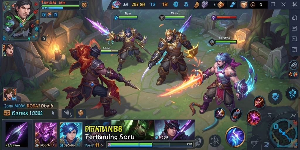 Tampilan gameplay seru di MEGA188 dengan pertarungan tim.