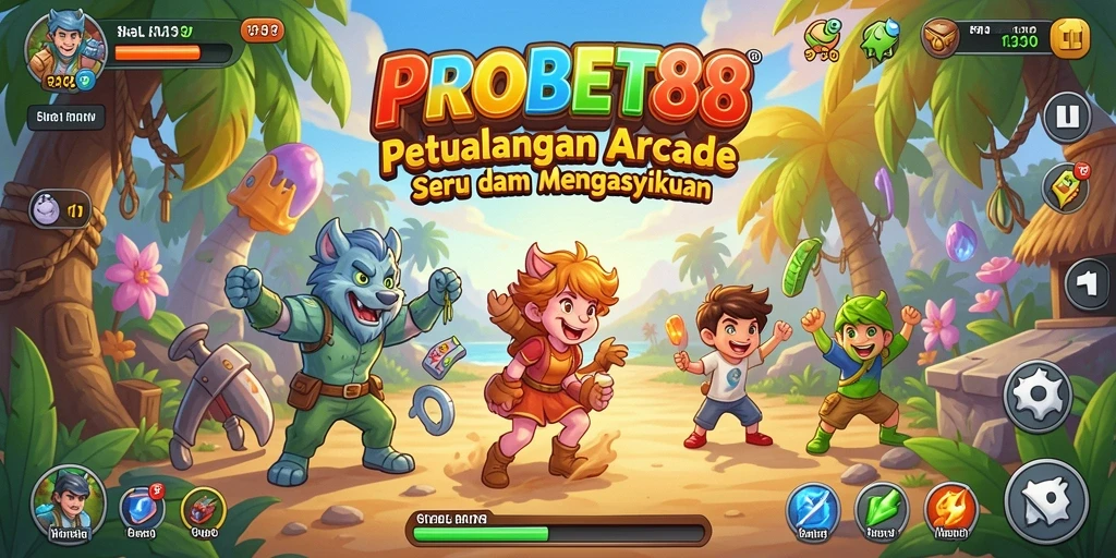 Screenshot utama menampilkan gameplay seru di dunia Arcade.