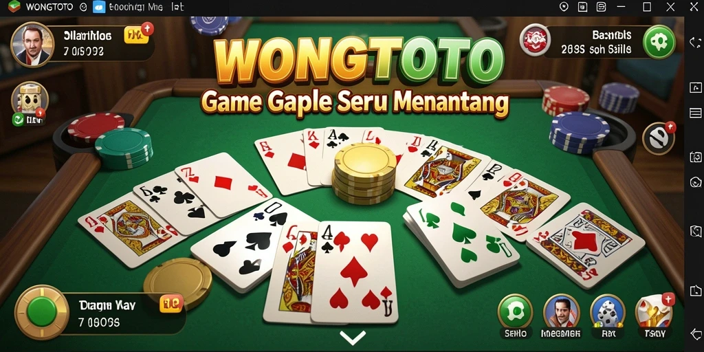 Tampilan gameplay seru di WONGTOTO saat bermain Gaple.