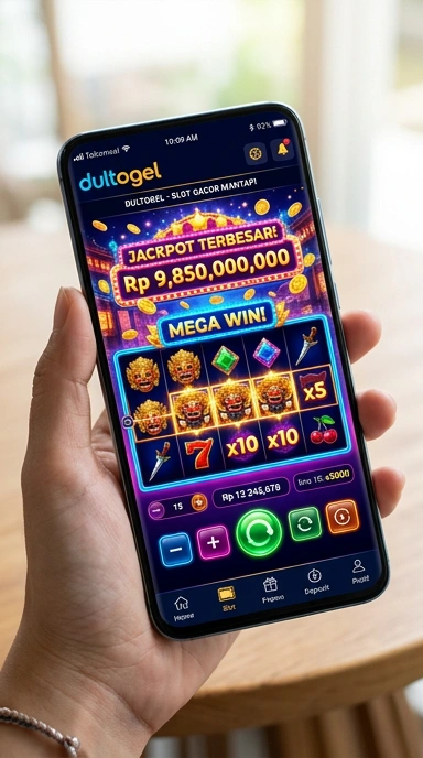 Tampilan utama aplikasi dultogel yang menarik dan sederhana.